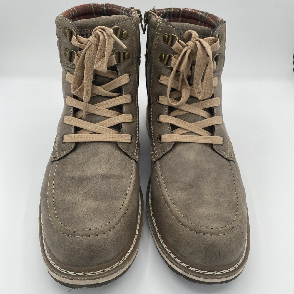 BKE Men's Midtown Boots Size 10 Side Zip Brown Laced Winter Preppy